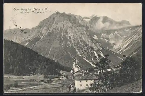 AK Obernberg am Brenner, Blick zur Ortschaft und Umgebung