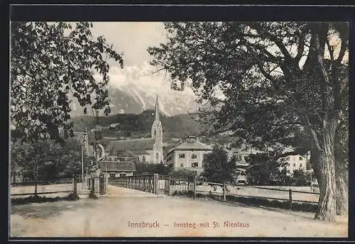 AK Innsbruck, Innsteg mit St. Nicolaus