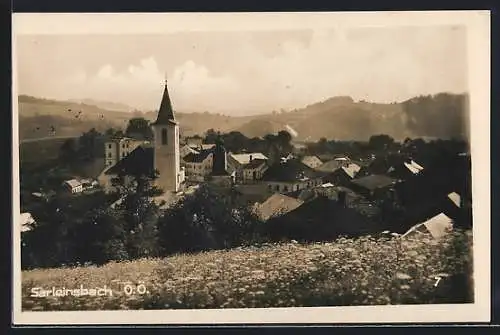 AK Sarleinsbach, Ortsansicht mit Kirche