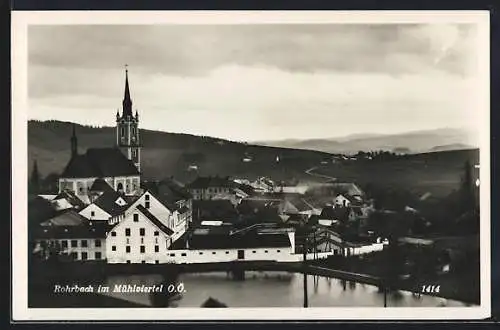 AK Rohrbach im Mühlviertel, Ortsansicht aus der Vogelschau