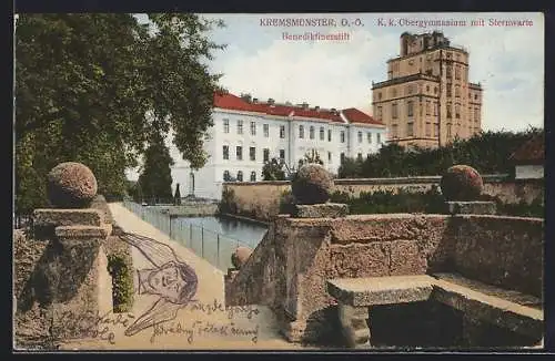 AK Kremsmünster, Benediktinerstift und Obergymnasium mit Sternwarte