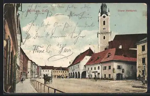 AK Rohrbach /O. Ö., Oberer Marktplatz