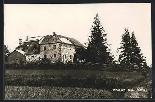 AK St. Johann am Wimberg, Hansberg, Blick zur Gastwirtschaft