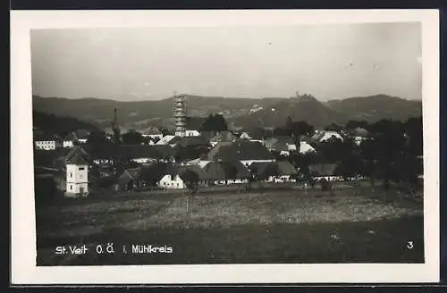 AK St. Veit im Mühlkreis, Ortsansicht, Panorama