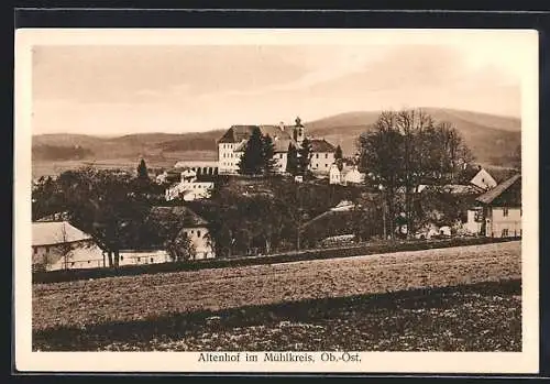 AK Altenhof im Mühlkreis, Ortspartie mit Kirche