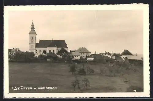 AK St. Peter a. Wimberg, Ortsansicht mit Kirche