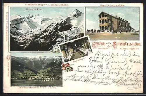 AK Schmittenhöhe, Ansichten von Hotel, Glockner Gruppe u. See