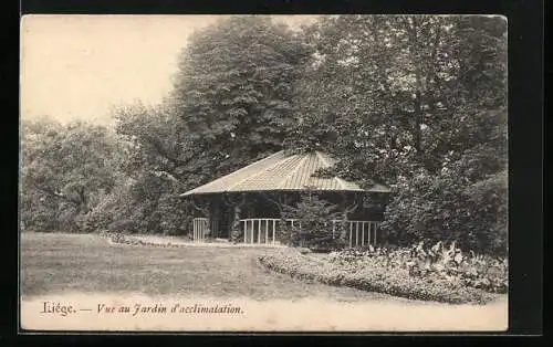 AK Liége, Vue au Jardin d`acclimatation