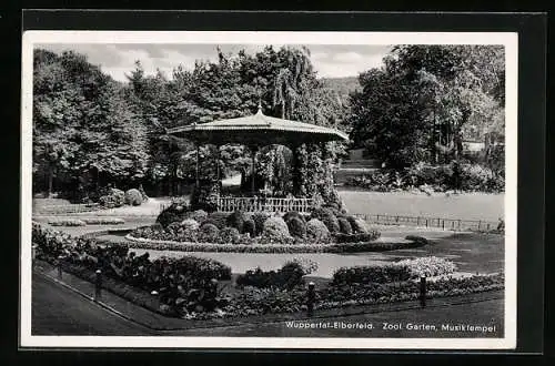 AK Wuppertal-Elberfeld, Zoologischer Garten, Musiktempel