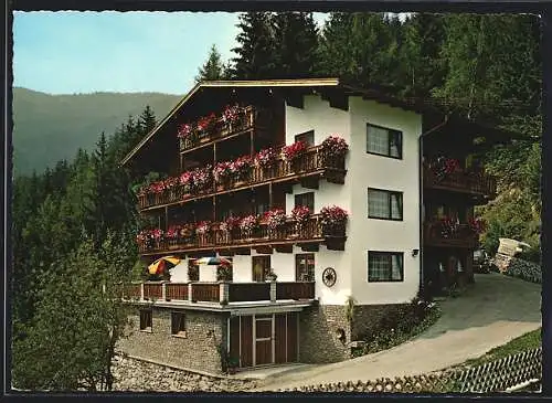 AK Ried /Zillertal, Die Pension F. u. E. Rieser, Am Riedberg 46c