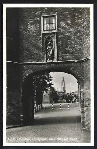 AK Delft, Doorkijk Oostpoort met Nieuwe Kerk