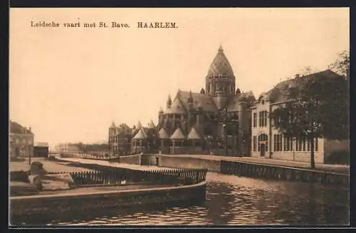 AK Haarlem, Leidsche vaart met St. Bavo