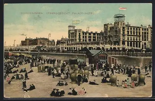 AK Scheveningen, Strandgezicht Palace-Hotel