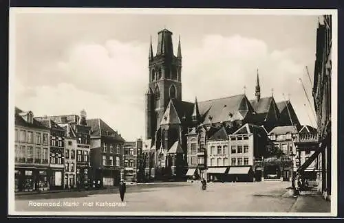 AK Roermond, Markt met Kathedraal