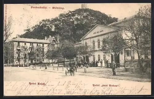 AK Vorderbrühl-Mödling, Hotel Hajek und Hotel zwei Raben