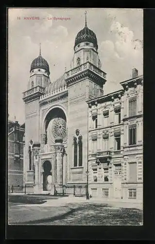 AK Anvers, La Synagoge