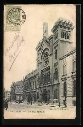 AK Brüssel / Bruxelles, La Synagogue, Synagoge