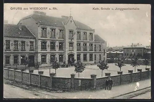 AK Wiesdorf a. Rh., Kath. Schule und Junggesellenheim