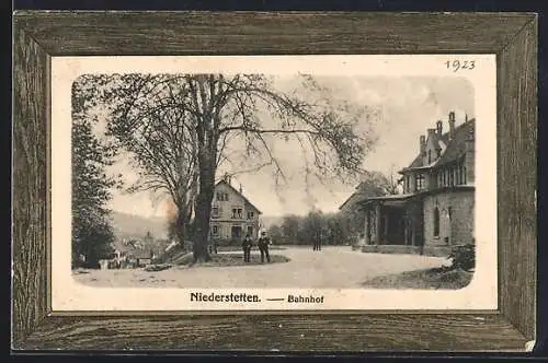 AK Niederstetten, Partie am Bahnhof