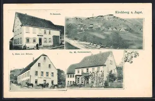 AK Kirchberg / Jagst, 7r Raunest., Gasthaus zum Ochsen, Gg. M. Gellichsheimer