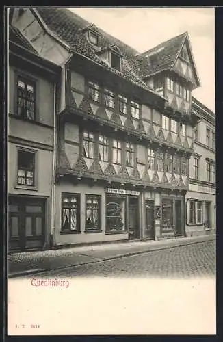 AK Quedlinburg, Geschäftshaus Hermann Richter