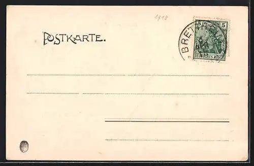 AK Hausen a. Bach, Handlung Mich. Barthelmes, Hauptstrasse