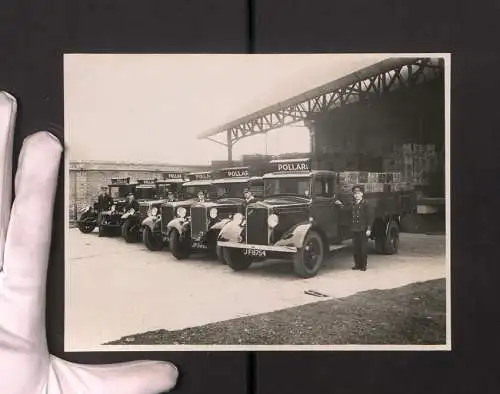 Fotografie unbekannter Fotograf, Ansicht Leicester, Lastwagen Morris Leader, LKW-Pritschen der Firma Pollard