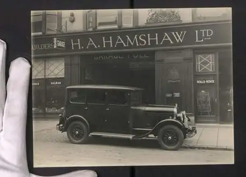 Fotografie unbekannter Fotograf, Ansicht Leicester, Auto Crossley, Hamshaw LTD Auto-Handlung 37 Humberstone Gate