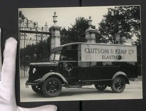 Fotografie Lastwagen Morris mit Hamshaw Aufbau, Kastenwagen Clutsom & Kemp LTD. Elastic