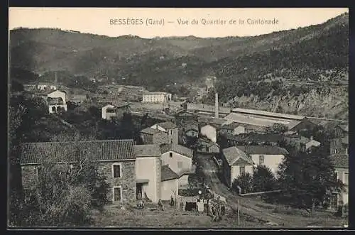 AK Bessèges, Vue du Quartier de la Cantonade