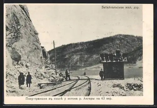 AK Transbaikal-Eisenbahn, Eisenbahnstrecke am Fluss Angara