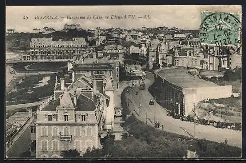 AK Biarritz, Panorama de l`Avenue Edouard VII