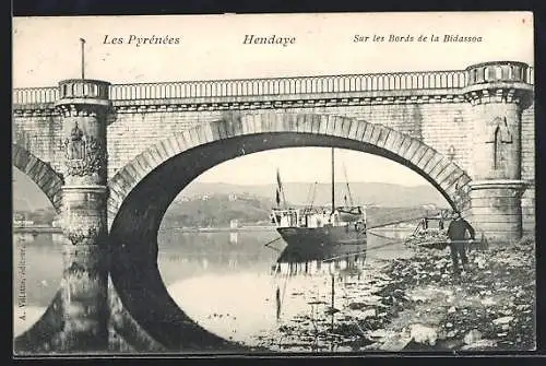 AK Hendaye, Les Pyrénées, Sur les Bords de la Bidassoa