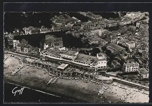 AK Saint-Jean-de-Luz /B.-P., Pays basque, Le Casino de la Pergola et la Plage, Vue aérienne