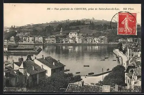 AK Ciboure, Vue générale prise de Saint-Jean-de-Luz