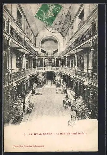 AK Salies-de-Béarn, Le Hall de l`Hôtel du Parc