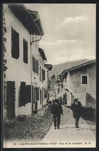 AK Saint-Jean-Pied-de-Port, Rue de la Citadelle, Strassenpartie