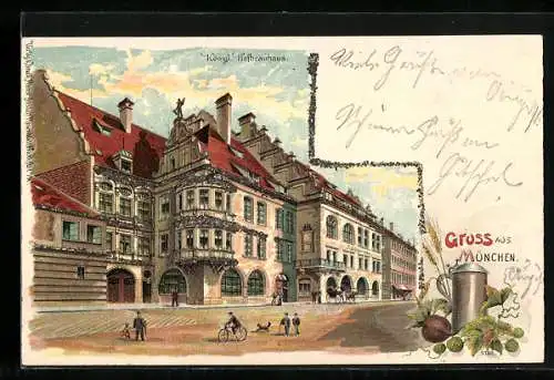 Lithographie München, Königliches Hofbräuhaus