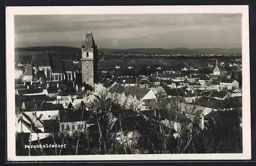AK Perchtoldsdorf, Ortsansicht mit Fernblick aus der Vogelschau