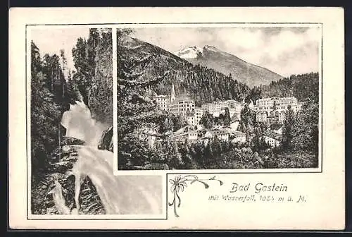 AK Badgastein, Totalansicht, Wasserfall