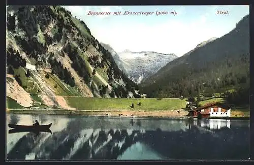 AK Brenner, Brennersee, Partie mit Kraxentrager