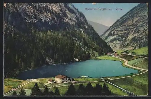 AK Brenner /Tirol, Brennersee aus der Vogelschau