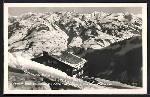 AK Kitzbühel, Hotel Ehrenbachhöhe mit Loiperer aus der Vogelschau