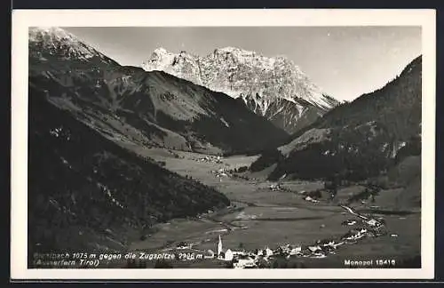 AK Bichlbach /Tirol, Gesamtansicht gegen die Zugspitze