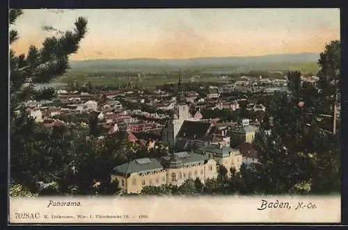 AK Baden, Panorama der Ortschaft