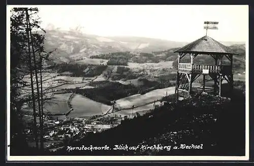 AK Kirchberg a. Wechsel, Kernstockwarte mit Blick auf Kirchberg