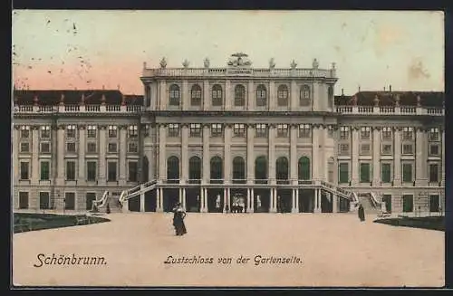 AK Wien, Schloss Schönbrunn von der Gartenseite