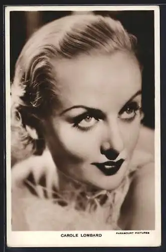 AK Schauspielerin Carole Lombard mit blonden Haaren