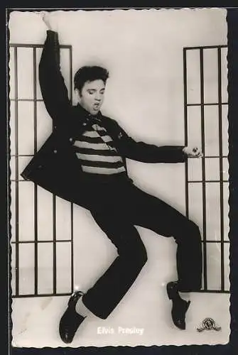 AK Musiker Elvis Presley in Rhythmus hinter Gittern