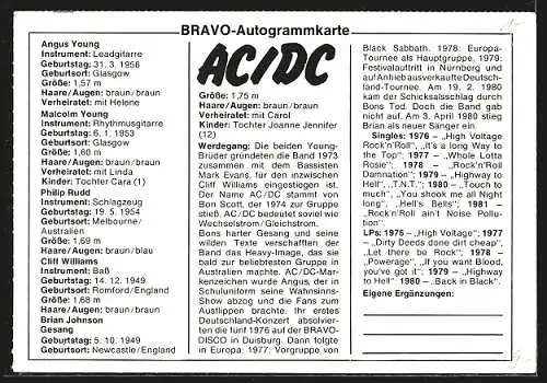 AK Musiker der Band AC /DC